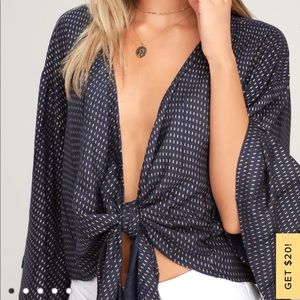 Lulus Tie-Front Top